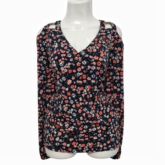 Michael Kors - Floral Cold Shoulder Blouse - Picture 1 of 16
